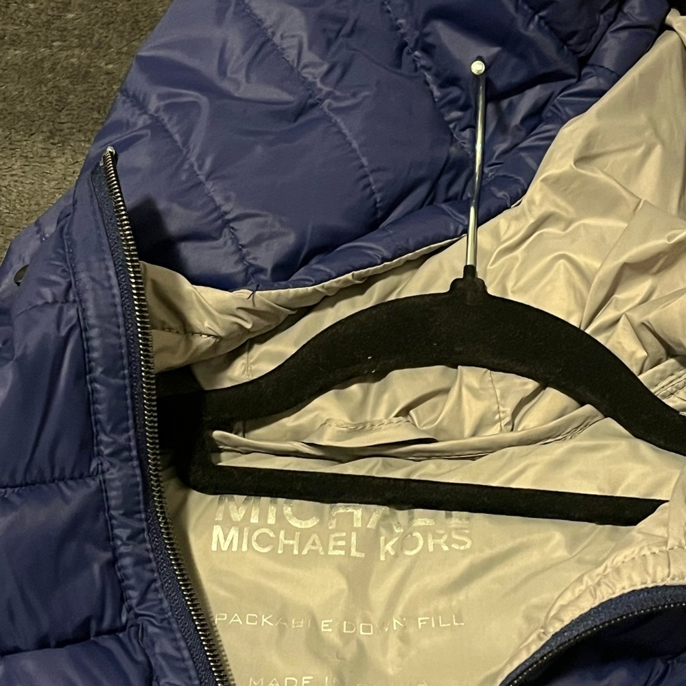 Michael Kors Packable Down Puffer Vest Blue Size Large Womens - Picture 6 of 7